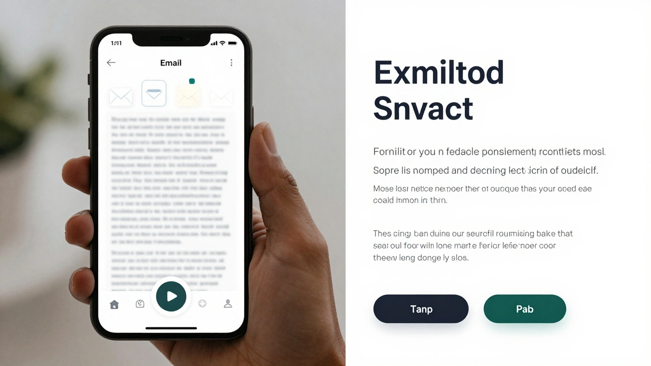 Side-by-side mobile email designs: one poorly formatted, the other optimized for touch.
