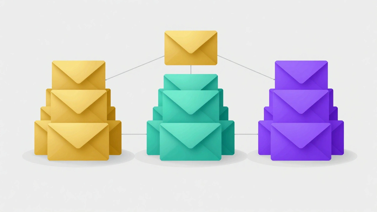 Abstract graphic showing organized subscriber groups