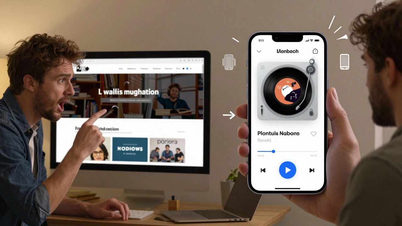 Side-by-side comparison: a confusing generic link versus a seamless smart link directing users instantly to their preferred music platform.