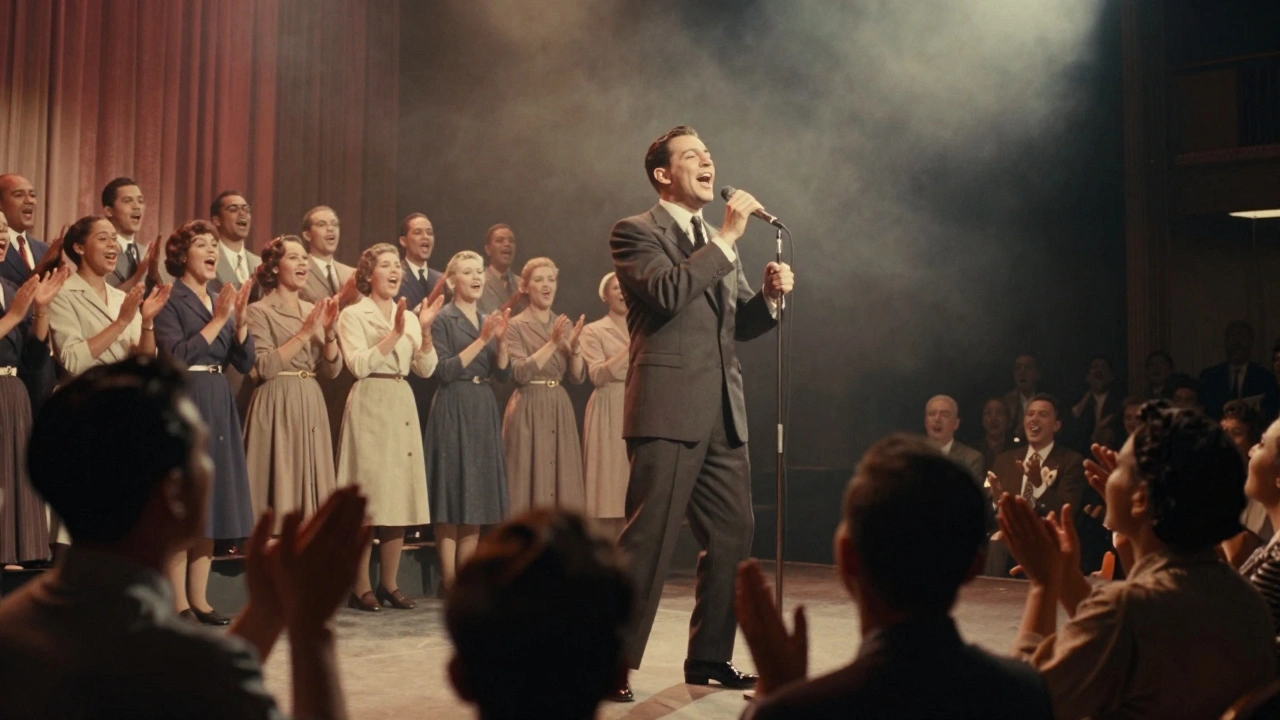 1950s theater stage performance showing gospel music crossing into secular venues