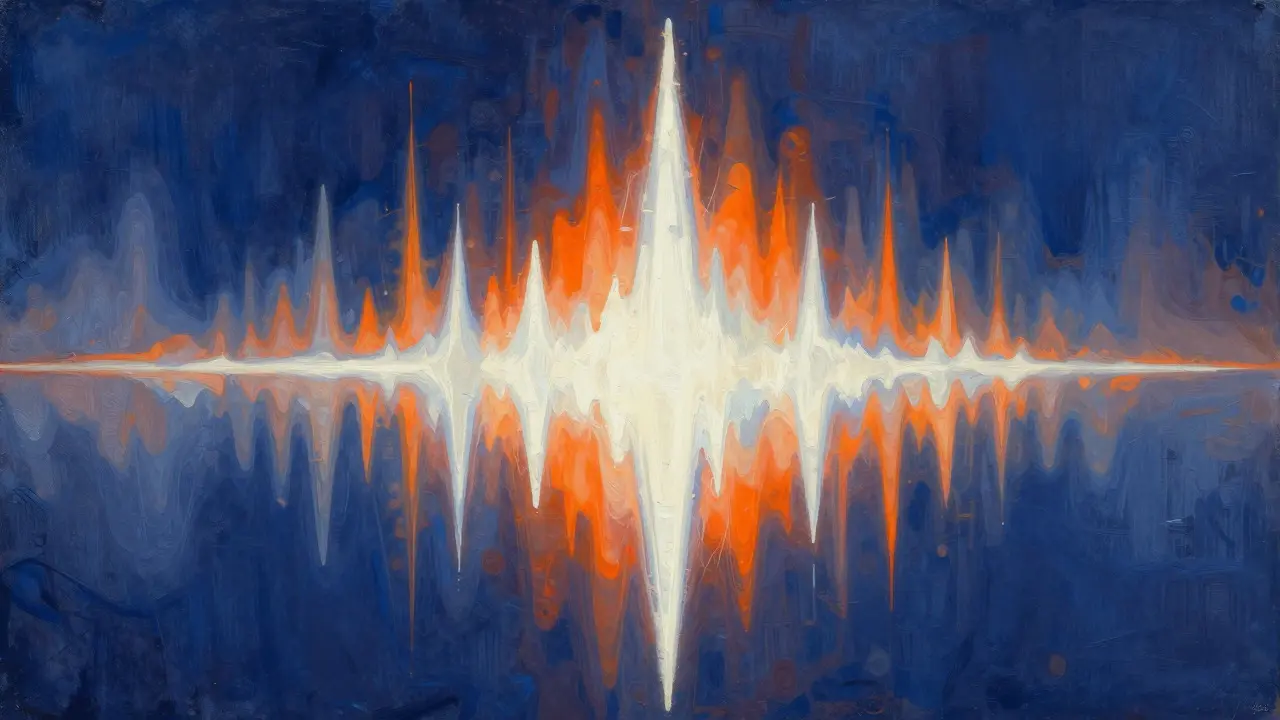 Abstract illustration of sound waves showing musical dynamics